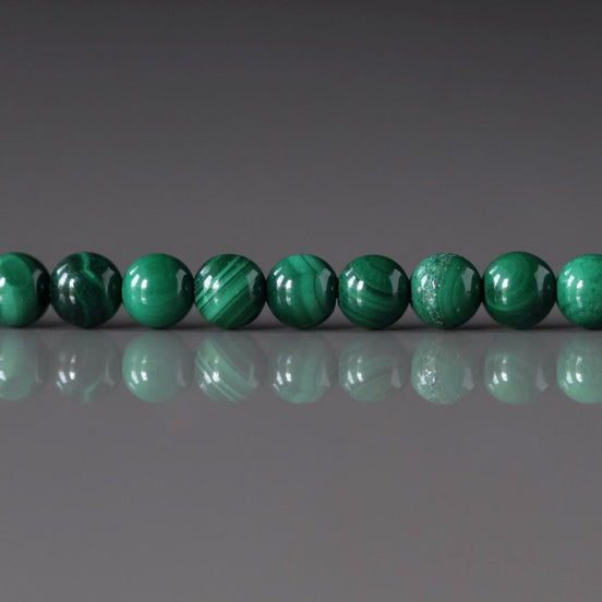 4mm Malachite Beads Smooth 15" Vivid Green Malachite Gemstone Beads for Jewelry Making Beading Gift Crafter