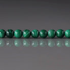 4mm Malachite Beads – Smooth Round Natural Gemstone 15" Strand