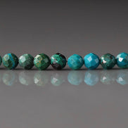 4mm Rare Malacholla Beads Faceted 10 Pcs Malachite Bead Chrysocolla Gemstone Beads for Jewelry Making Beading Gift Crafter