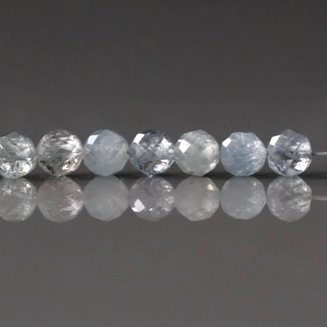 4mm Rare Montana Sapphire Beads Faceted Round 10pcs Raw Genuine Gemstone Beads Jewelry Making Supply September Birthstone