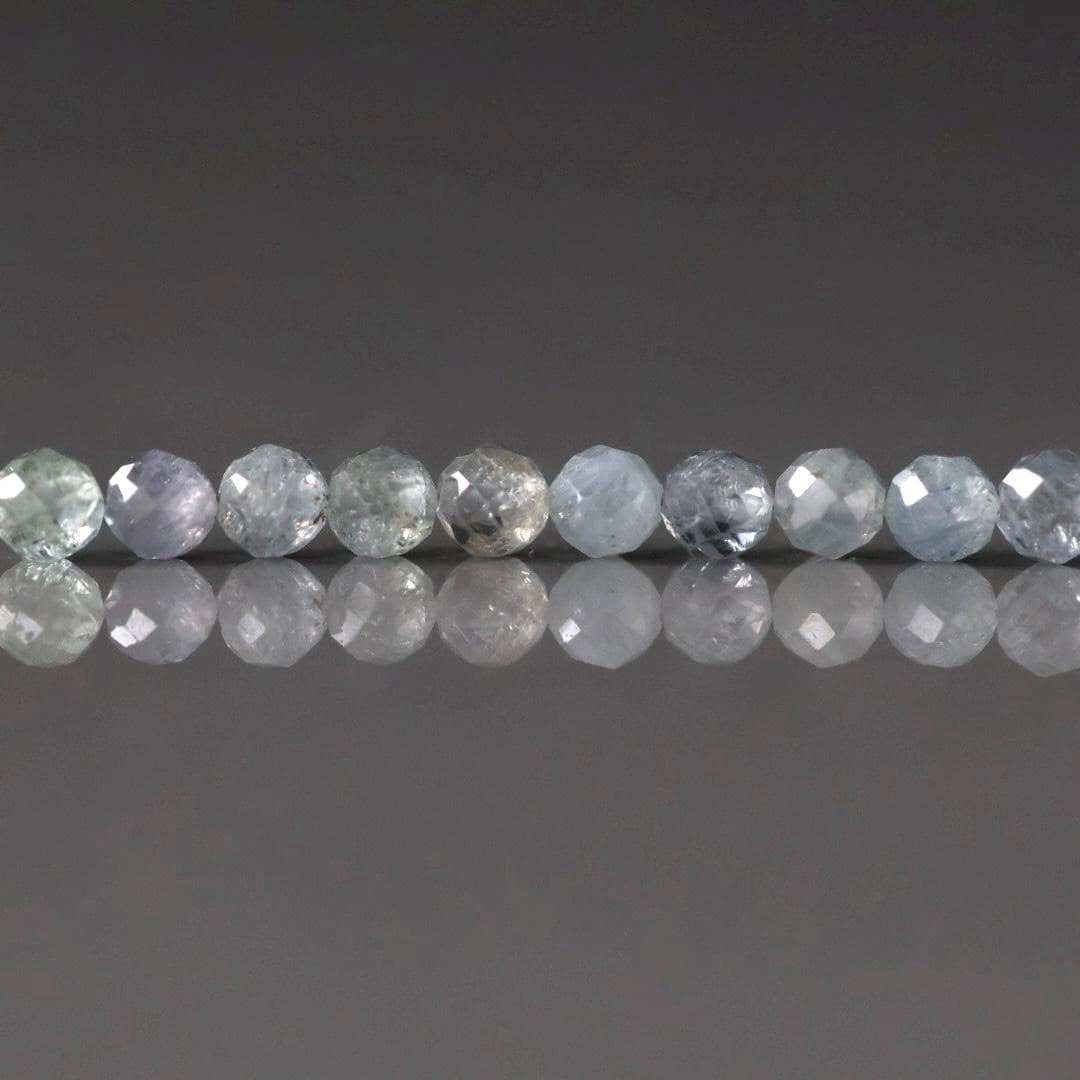 4mm Rare Montana Sapphire Beads Faceted Round 10pcs Raw Genuine Gemstone Beads Jewelry Making Supply September Birthstone