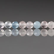 4mm Multi Aquamarine Beads – Faceted Round Natural Gemstone 15