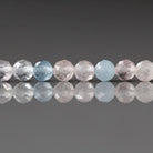 4mm Multi Aquamarine Beads – Faceted Round Natural Gemstone 15" Strand