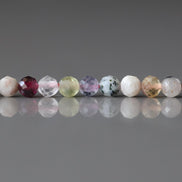 4mm Multi Gemstone Micro Faceted Beads 15