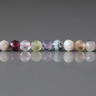 4mm Multi Gemstone Micro Beads - Faceted Round Natural Gemstone 15" Strand