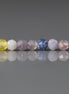 4mm Multi Gemstone Micro Beads - Faceted Round Natural Gemstone 15" Strand