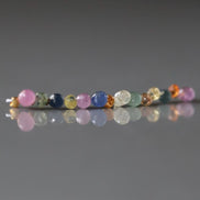 Tiny Multi Sapphire Briolette Beads 4mm Faceted Drops Raw Colorful Sapphire Genuine Gemstone Beads Jewelry Making Gift September Birthstone