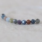 4mm Multi Sapphire Beads – Faceted Round Natural Gemstone - 14 pcs