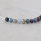4mm Multi Sapphire Beads – Faceted Round Natural Gemstone - 14 pcs