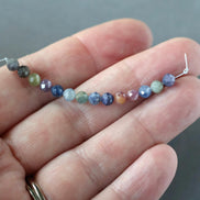 4mm Multi Sapphire Beads Faceted 14 Pcs Raw Colorful Sapphire Genuine Gemstone Beads Jewelry Making Beading Craft Gift September Birthstone