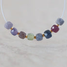4mm Multi Sapphire Beads - Cube Faceted Natural Gemstone 10 Pcs