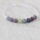 4mm Multi Sapphire Beads - Cube Faceted Natural Gemstone 10 Pcs