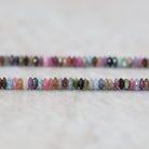 4mm Multi Watermelon Tourmaline Rondelle Beads Faceted Slices Natural Gemstone for DIY Jewelry Making