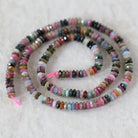 4mm Multi Watermelon Tourmaline Rondelle Beads Faceted Slices Natural Gemstone for DIY Jewelry Making
