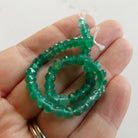 4mm Natural Green Onyx Beads Micro Faceted Beads 13" Natural Onyx Gemstone Beads Beading Crafter Gift DIY jewelry