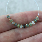 4mm Natural Green Sapphire Beads Faceted Rondelle 12 PCs Gemstones for DIY Jewelry Making
