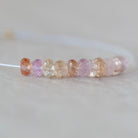 4mm Natural Imperial Topaz Rondelle Beads Faceted Pink Topaz 1” Natural Gemstone Beads for Jewelry Making Earrings