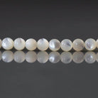 4mm Natural Mother of Pearl Beads - Smooth Round Natural Gemstone 15" Strand