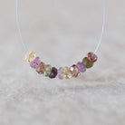4mm Natural Multi Sapphire Beads Faceted Rondelle 1” Colorful Sapphire Gemstone for DIY Jewelry Making