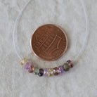4mm Natural Multi Sapphire Beads Faceted Rondelle 1” Colorful Sapphire Gemstone for DIY Jewelry Making