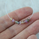 4mm Natural Multi Sapphire Beads Faceted Rondelle 1” Colorful Sapphire Gemstone for DIY Jewelry Making