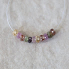 4mm Natural Multi Sapphire Beads Faceted Rondelle 1” Colorful Sapphire Gemstone for DIY Jewelry Making