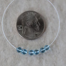 4mm Natural Swiss Blue Topaz Faceted Beads Round 6 Pcs Genuine Gemstone for DIY Jewelry Making Supplies Earrings Pendants