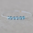 4mm Natural Swiss Blue Topaz Faceted Beads Round 6 Pcs Genuine Gemstone for DIY Jewelry Making Supplies Earrings Pendants