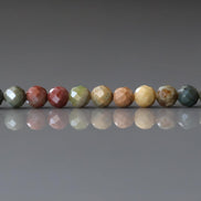 4mm Ocean Jasper Beads - Faceted Round Natural Gemstone 15