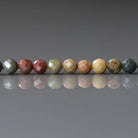 4mm Ocean Jasper Beads - Faceted Round Natural Gemstone 15" Strand