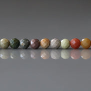 4mm Ocean Jasper Beads - Faceted Round Natural Gemstone 15