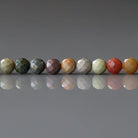 4mm Ocean Jasper Beads - Faceted Round Natural Gemstone 15" Strand