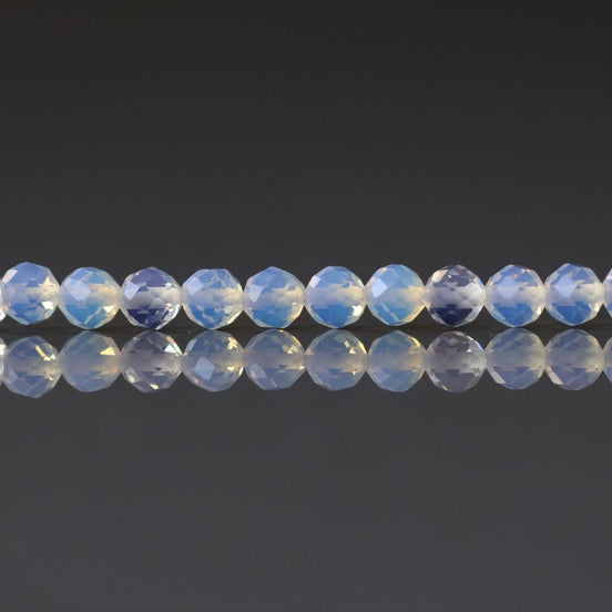 4mm Opalite Beads - Faceted Round Natural Gemstone 15" Strand
