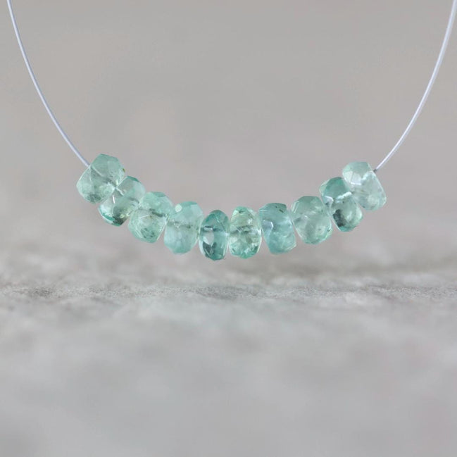 4mm Paraiba Blue Tourmaline Beads Rondelle 10 PCs Faceted Genuine Gemstone Beads Jewelry Making Gift October Birthstone