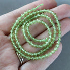 4mm Peridot Beads – Faceted Round Natural Gemstone 15" Strand