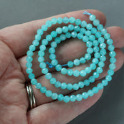 4mm Peruvian Amazonite Faceted Beads 15
