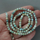 4mm Peruvian Turquoise Beads ‚Äì Faceted Round Natural Gemstone 15" Strand