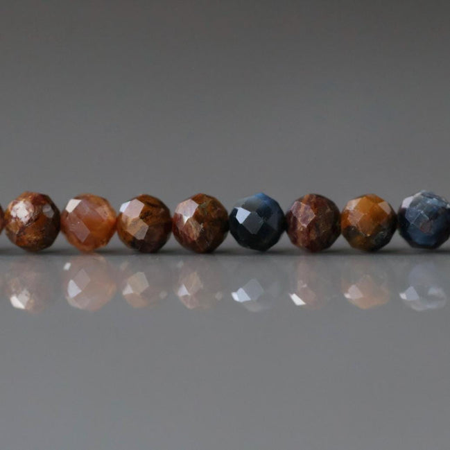 4mm Pietersite Faceted Beads Round Genuine Beads 15" Sparkly Gemstone Beads Crystal for Jewelry Making Crafter Gift