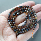 4mm Pietersite Beads - Faceted Round Natural Gemstone 15" Strand