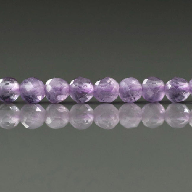 4mm Pink Amethyst Beads Faceted Beads 15" Natural Lilac Amethyst Gemstone Beads Beading Crafter Gift February Birthstone