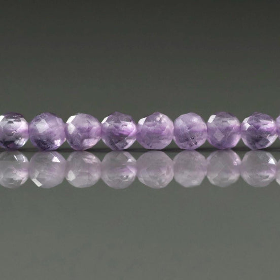 4mm Pink Amethyst Beads Faceted Beads 15" Natural Lilac Amethyst Gemstone Beads Beading Crafter Gift February Birthstone
