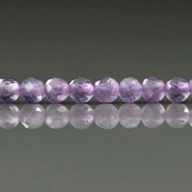 4mm Pink Amethyst Beads ‚Äì Faceted Round Natural Gemstone 15" Strand