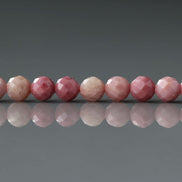 4mm Pink Petrified Wood Jasper Faceted Beads Genuine Small Pink Jasper Beads 15