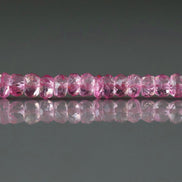 4mm Pink Topaz Beads – Faceted Rondelle Natural Gemstone 6