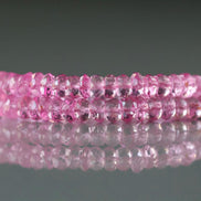 4mm Pink Topaz Beads – Faceted Rondelle Natural Gemstone 6