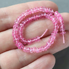 4mm Pink Topaz Beads – Faceted Rondelle Natural Gemstone 6" Strand
