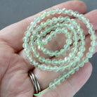 4mm Prehnite Beads ‚Äì Faceted Round Natural Gemstone 15" Strand