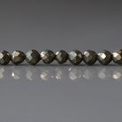 4mm Pyrite Beads - Faceted Round Natural Gemstone 15" Strand