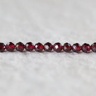 4mm Pyrope Garnet Beads – Faceted Round Natural Gemstone 15" Strand