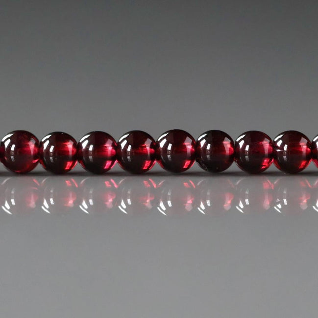 4mm AAA Pyrope Garnet Smooth Beads 15" Natural Garnet Gemstone Beads Beading Crafter Gift DIY Jewelry Making January Birthstone